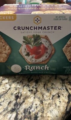 Ranch Flavored Crunchy Baked Rice Crackers