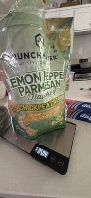 Lemon Pepper Parmesan Chickpea Crisps