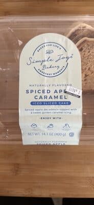 Spiced Apple Caramel Iced Sliced Cake
