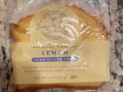 Lemon Flavored Iced Sliced Cake