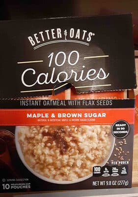 Maple & Brown Sugar Instant Oatmeal with Flax Seeds