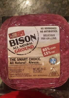 85% Lean 15% Fat Bison
