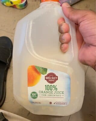 100% Orange Juice From Concentrate