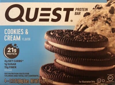 Cookies & Cream Flavor Protein Bars