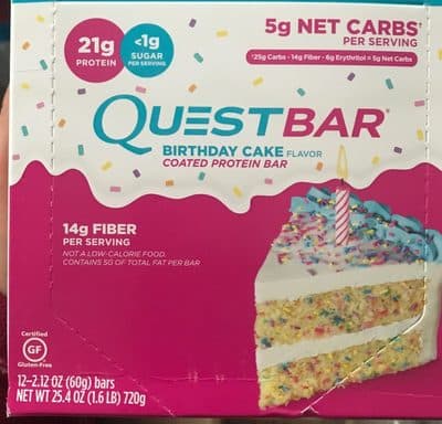 Birthday Cake Flavor Protein Bars