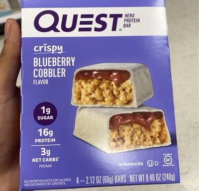 Blueberry Cobbler Flavor Crispy Protein Bars