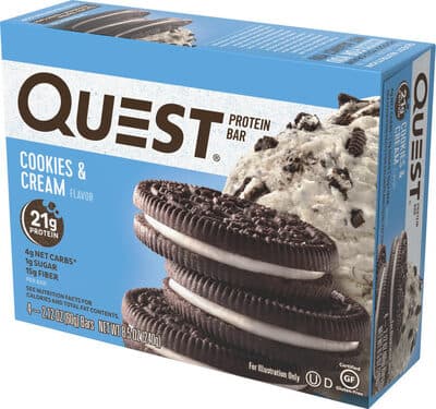 Cookies & cream protein bars