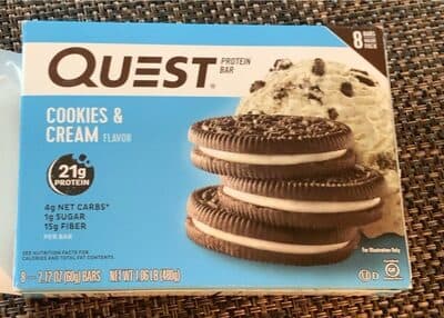 Cookies & Cream Flavor Protein Bars