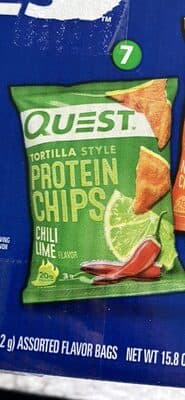 Tortilla Style Protein Chips Chili Lime Flavor