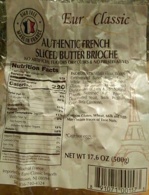 Authentic French Sliced Butter Brioche