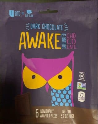 Awake Caffeinated Dark Chocolate