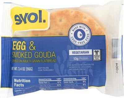 Egg & Smoked Gouda Served on Multi-Grain Flatbread