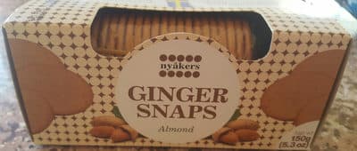 Nyakers Swedish Ginger Snaps Almond Flavor