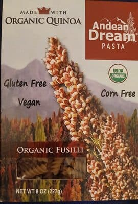 Gluten Free Pasta, Organic Fusilli