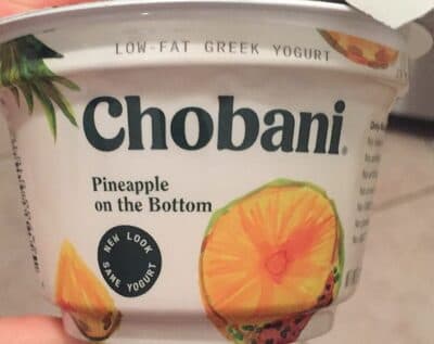 Low-Fat Greek Yogurt With Pineapple On The Bottom
