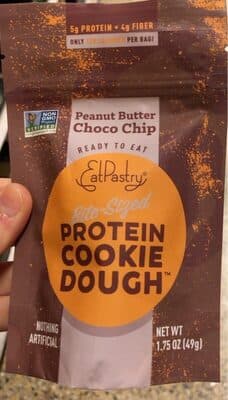 Peanut Butter Choco Chip Bite-Sized Protein Cookie Dough