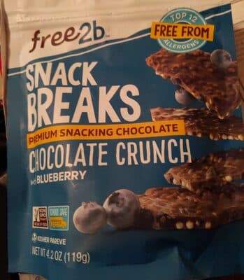 Chocolate Crunch with Blueberry Premium Snacking Chocolate