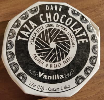 Stone Ground Chocolate Disc - Vanilla