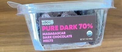 Pure Dark 70% Madagascar dark chocolate melts