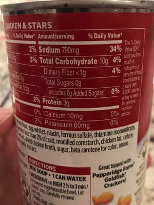 Campbell’s chicken and stars