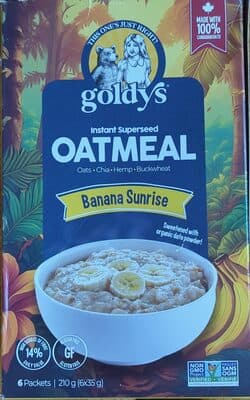 Instant Superseed Oatmeal - Banana Sunrise
