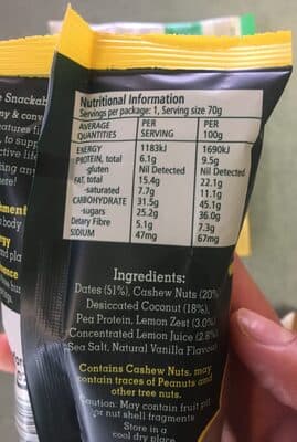 Fruit & Nut Snackaballs - Zesty Lemon Coconut