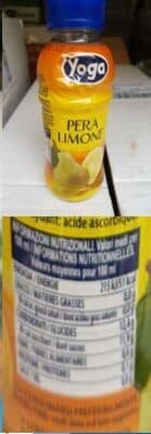 Succo alla pera e limone