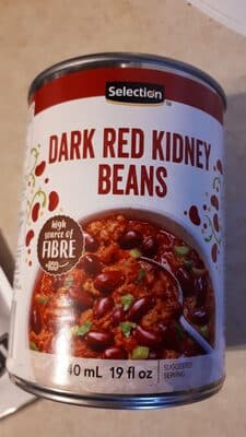 selection dark red kidney beans
