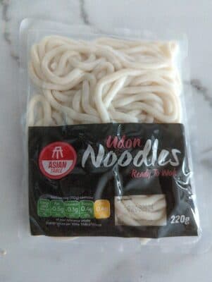 Asian table udon noodles ready to eat