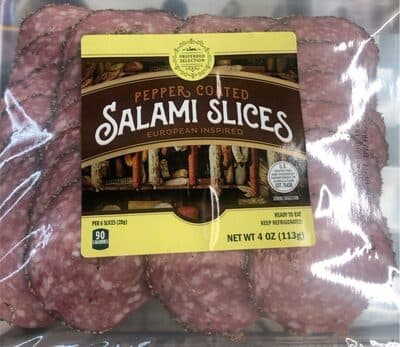 Pepper Coated Salami Slices
