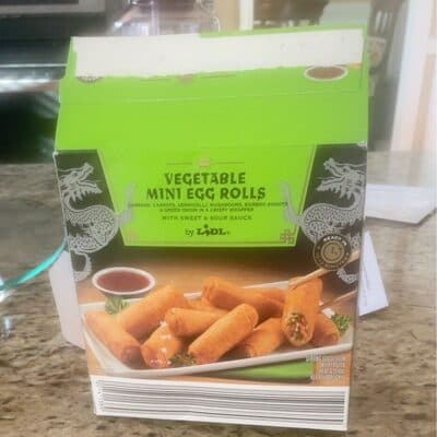 Veggie Spring Rolls With Sweet & Sour Sauce With Cabbage, Vermicelli, Carrots, Shiitake Mushrooms