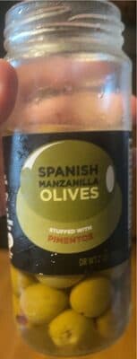 Spanish Manzanilla Olives Stuffed With Pimentos