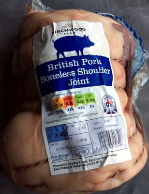 British pork boneless shoulder joint