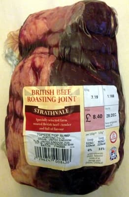 British beef roasting joint