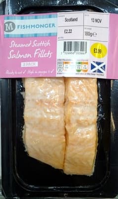 Steamed Scottish Salmon Fillets