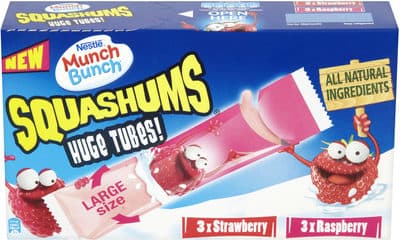 Munch Bunch Squashums Huge Tubes Strawberry & Raspberry