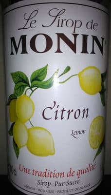 Le sirop de Monin, Citron