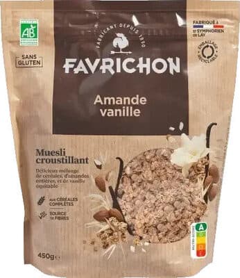 Muesli croustillant amande vanille