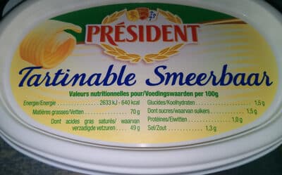 President spreadable lightly salted