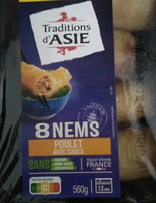 Nems poulet avec sauce