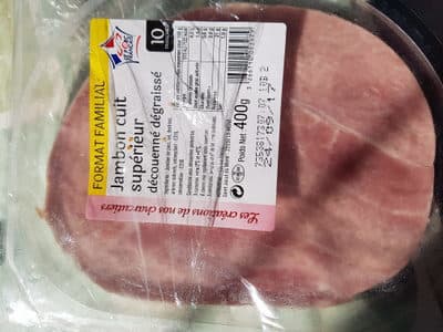 jambon cuit supérieur découenné et dégraissé