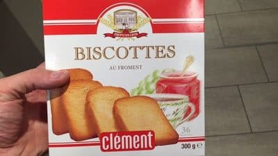 Clement: biscottes, with wheat
