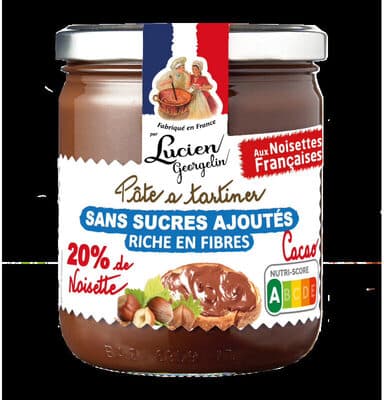 Pâte à tartiner 20% de noisettes et cacao