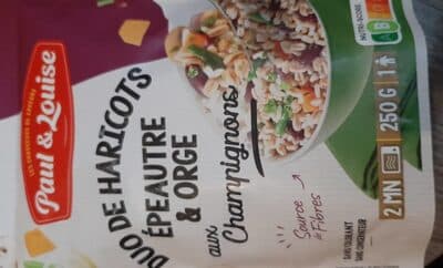 Duo de haricots peautre et orge aux champignons