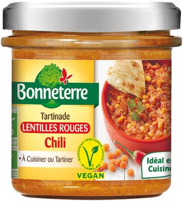 Tartinade Lentilles Rouges Chili