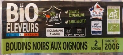 Boudins noirs aux oignons bio