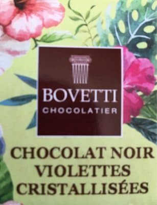 Dark Chocolate With Violet Flowers