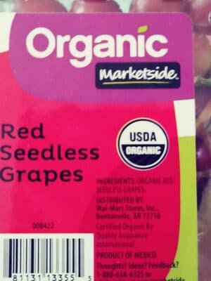Red Seedless Organic Grapes