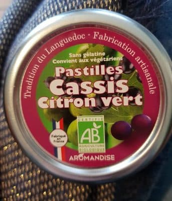 Pastilles cassis citron vert