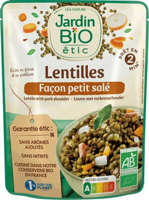 Lentilles façon petit salé